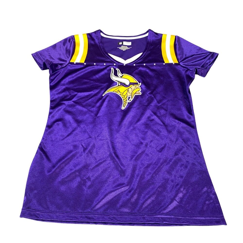 Minnesota Vikings‎ Shirt Womens Medium Purple NFL Team Apparel Football Sports